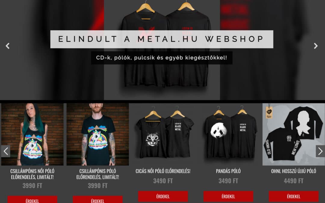 Elindult a Metal.hu shop