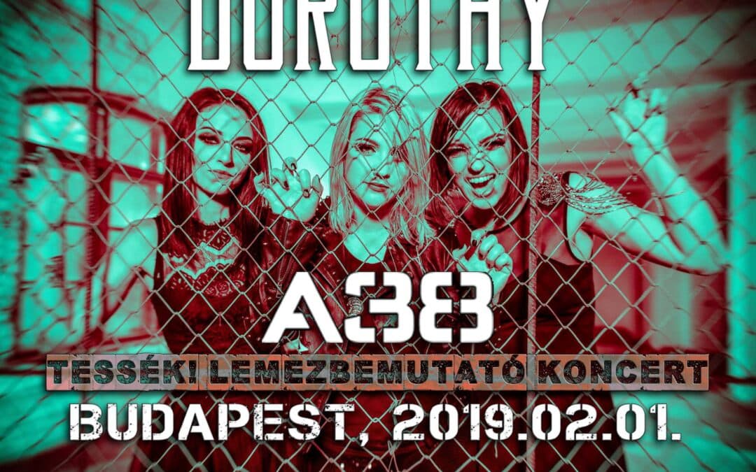 Dorothy-Február elsején lemezbemutató koncert az A38 fedélzetén!