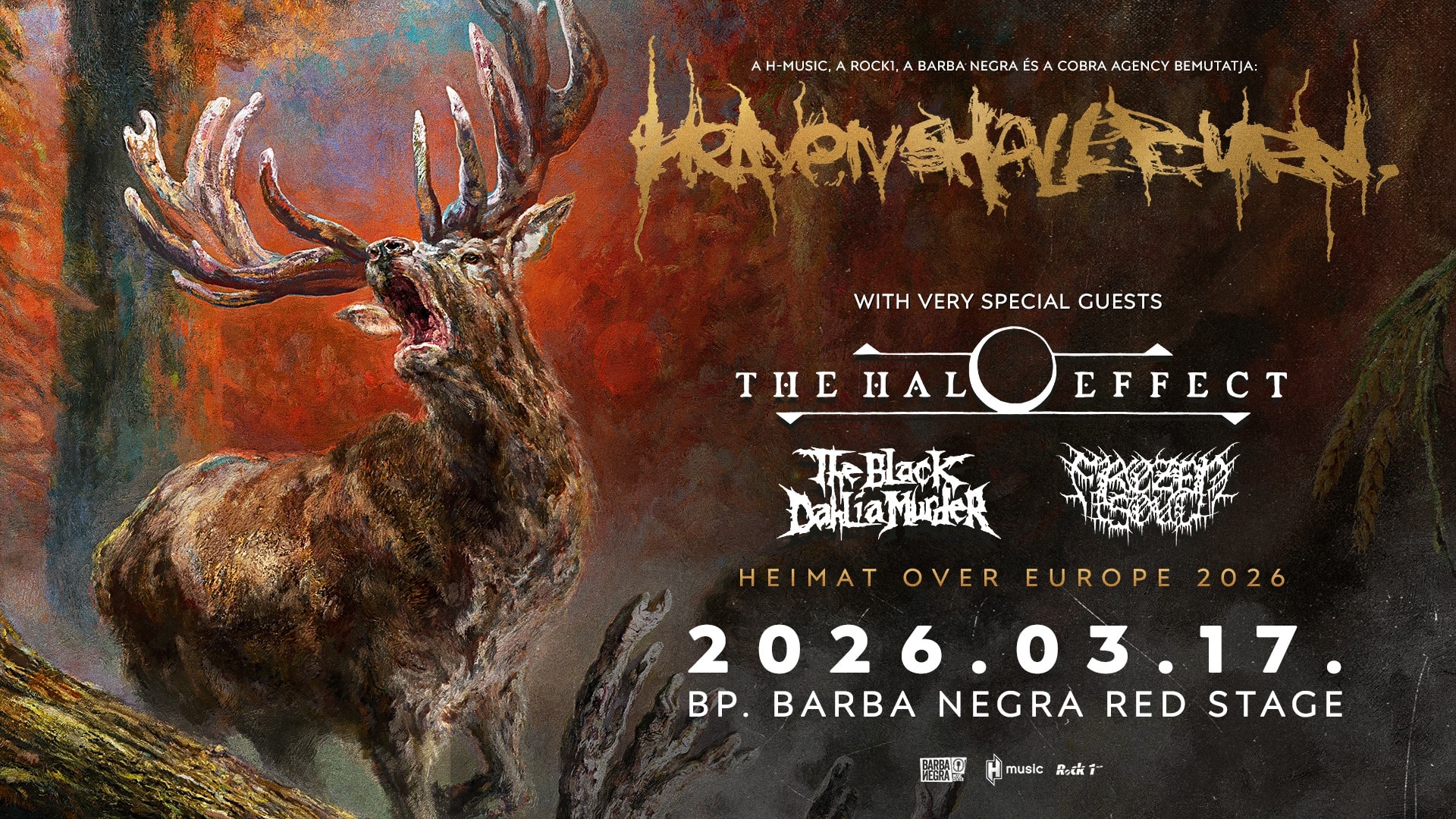 Heaven Shall Burn I The Halo Effect I The Black Dahlia Murder I Frozen Soul I Budapest, Barba Negra